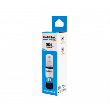 EPSON T512 / T502 / T522 / T552 Cyan EcoTank Ink Bottle 70ml